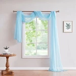Decosource - 2 Rod Pocket Sheer Curtains Panels Voile For Window... New. Price: $24.99.