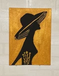 "nicole" - Original Acrylic Painting On Canvas Panel 9X12 (w/o Frame) New. Price: $90.00.