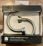 Umbra Loft Knob Drapery Piece Holdback Set -brushed Nickel 028295239929- New. Price: $21.99.