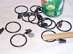 10 New Nos Amzseven Black Metal Curtain Drapery Hangers With Spring Clips. Price: $5.99.