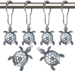 Aimoye Sea Turtles Shower Curtain Hooks Rings For Bathroom, Silver Metal New. Price: $13.99.