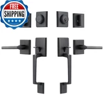 Natsukage Front Door Handle Set Heavy Duty Double Lock Matte Black New. Price: $61.57.