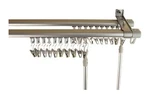 Double Track Curtain Drapery Rod Hardware Set Adjustable 66 - 120 Silver New. Price: $133.05.