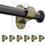 Andgoo 6 Pack No Hole Curtain Rod Brackets Hangers Self Adhesive Heavy Duty New. Price: $31.33.
