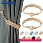 Bel Avenir Jute Curtain Tiebacks Magnetic Woven Holdback Drapery Tie-bac New. Price: $25.98.