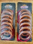 14 Pc Select Wood Pole Rings Eyelet Warm Oak Fit 3/8" Rod Drapery New. Price: $9.00.