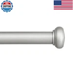 Kenney Weaver Cap End Indoor/outdoor Brushed Nickel Silver Curtain Rod New. Price: $33.29.