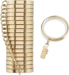 Mode Cambria Premium Easy Glide 72 Count Curtain Rings 2" Diameter Brushed Gold New. Price: $99.00.