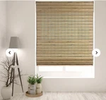 2- Arlo Bamboo Roman Shades- Cordless X60 Tuscan 04CBJ270600 Brand New!!. Price: $62.99.
