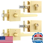 Leydebong 2 Pack Door Handleset Single Cylinder Deadbolt Entry Lever New. Price: $145.58.