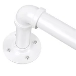 Somins 1" Curtain Rod For Windows 144-168", Outdoor Industrial, Adjustable New. Price: $62.39.