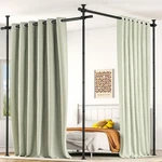 Aktop Room Divider, No Drilling 48-120 Inches (l) X 147 (w), Black New. Price: $73.52.