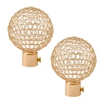 Ufurmate Curtain Finials 2PCS Golden Hollow Ball Drapery Rail Pole Head Cap New. Price: $37.15.