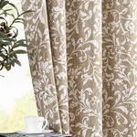 Vangao Taupe 100% Blackout Curtains 84 Inches Long For Bedroom Flower Curtain... New. Price: $62.90.
