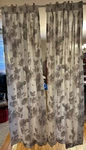 Nicole Miller Sheer Floral Curtains 2 Panels Beige Gray Rod Pocket Used. Price: $22.99.
