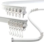Flexible Aluminum Track 3-13 Ft For Curved Shower & Curtains White New. Price: $98.99.