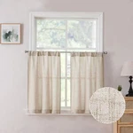 Tollpiz Linen Tier Rod Pocket Semi Sheer Half Kitchen Curtains Burlap... New. Price: $23.38.