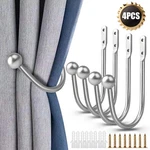 4PCS Holdback Home Kitchen Curtains Holder Wall Mounted Drapery Tiebacks New. Price: $12.81.