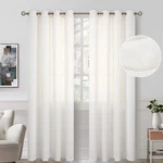 Bgment Natural Linen Look Semi Sheer Curtains For Bedroom Grommet Light New. Price: $55.23.