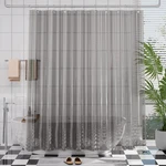 Amazerbath Premium Eva Shower Curtain 72"W X 72"L (pack Of 1), Clear - Grey New. Price: $22.99.