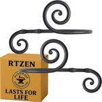 Decorative Metal Curtain Tiebacks - Farmhouse Wrought Iron Holdbacks New. Price: $49.99.