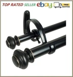 Decopolitan Urn Telescoping Double Drapery Rod Set, 36-72", Antique Bronze New. Price: $35.15.