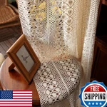 Yunsurey Rustic Farmhouse Crochet Curtains Knitted Cotton Window Panels New. Price: $110.70.