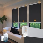 Motorized Blinds No Drill Automatic For Windows 30"W X 72"H, Black New. Price: $120.51.