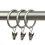 Curtain Rings With Clips Satin Nickel Hanging Hooks 13/8 Inch 10 Pcs New. Price: $18.36.