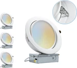 4-PACK 6" Dimmable Led Recessed Downlight 12W 5CCT Adjustable Ultra-thin New. Price: $134.99.