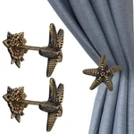 Zahanaara Starfish Curtain Holdbacks Set Of 2 Rustic Metal Coastal Drapery ... New. Price: $103.80.