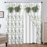 Petrichor Embroidered Sheer Curtain 2 Panels Set - Luxury Window Attache New. Price: $90.21.