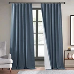 Kgorge Blue Faux Linen Curtains 120 Inches Long, Natural Blackout Drape... New. Price: $77.58.