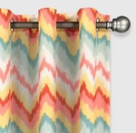 Waverly Sun Shade Borderline Peachtini Indoor Outdoor Grommet Curtain Panel New. Price: $28.00.