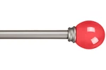 Amazon Basics Decorative 5/8" Curtain Rod With Round Finials, 86"-120", Pink New. Price: $33.99.