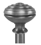 (2!) Hdc 66 -120 Telescoping 3/4" Curtain Rods Antique Pewter Door Knob Finial Open. Price: $59.00.