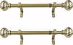 1" Twist Knob Curtain Rod Pair, 12 To 20 Inches, Light Gold New. Price: $27.16.