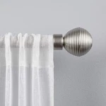 Modern Layer 1" Curtain Rod And Coordinating Finial Set, Matte Silver, Adjust... New. Price: $29.08.