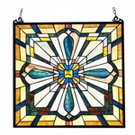 Chloe Lighting Archie Tiffany-style Mission Stained Glass Window Panel 20"... New. Price: $127.82.