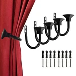 4PCS Square Metal Decorative Curtain Holdbacks, Wall Mounted Window Drapery T... New. Price: $26.85.