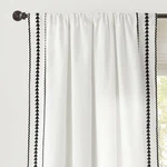Lush Decor Olivia Ric Rac Embroidery Border Window Curtain Panel Single 42" W... New. Price: $79.86.