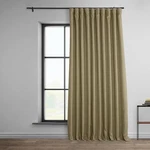 Hpd Half Price Drapes Faux Linen Curtains 100"W 108"L Nomad Tan Used. Price: $51.63.