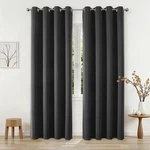 Blackout Curtains For Bedroom 84 Inch Long Thermal Insulated Grey 2 Panel New. Price: $52.66.
