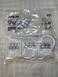 Ikea Syrlig 1" Curtain Ring Set (10-PACK W/ Hooks & Clips) White New Nip. Price: $9.49.