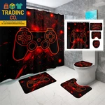 4 Pcs Shower Curtain For - Gamer Controller Bathroom Sets Boys, New. Price: $58.99.
