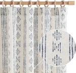 Jinchan Boho Curtains Linen Blend Blue 108 Inches Long 2 Panels New. Price: $40.00.