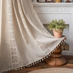 Enjoybridal Beige Curtains Crochet Lace Patchwork Drapes 96 Inch Len... New. Price: $115.28.