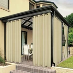 Bonzer Waterproof Outdoor Curtain 54X84 Privacy For Patio Cream New. Price: $12.99.