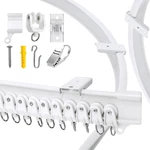 Vrss Flexible Bendable Curved Ceiling Curtain Track With Stainless Steel New. Price: $20.45.