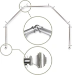 13/16" Moyat 5-SIDED Bay Window Curtain Rod, Satin Nickel New. Price: $209.99.